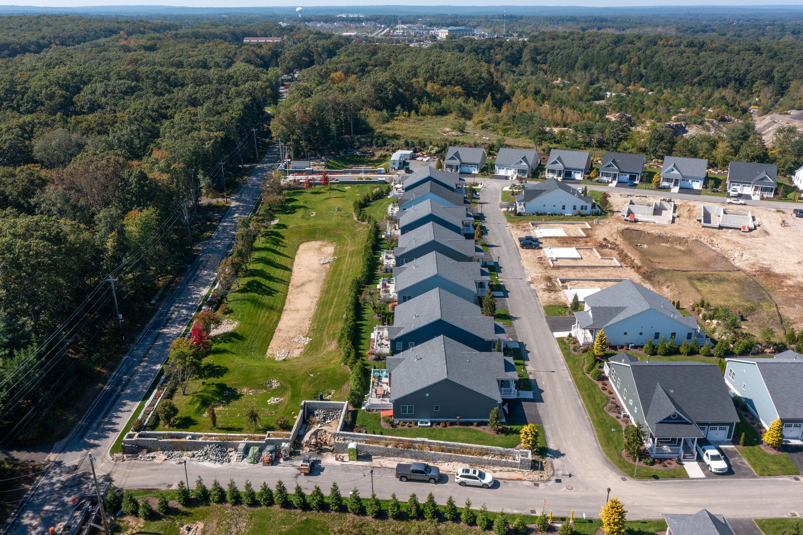 custom home builder in Coventry aerial view crompton meadows