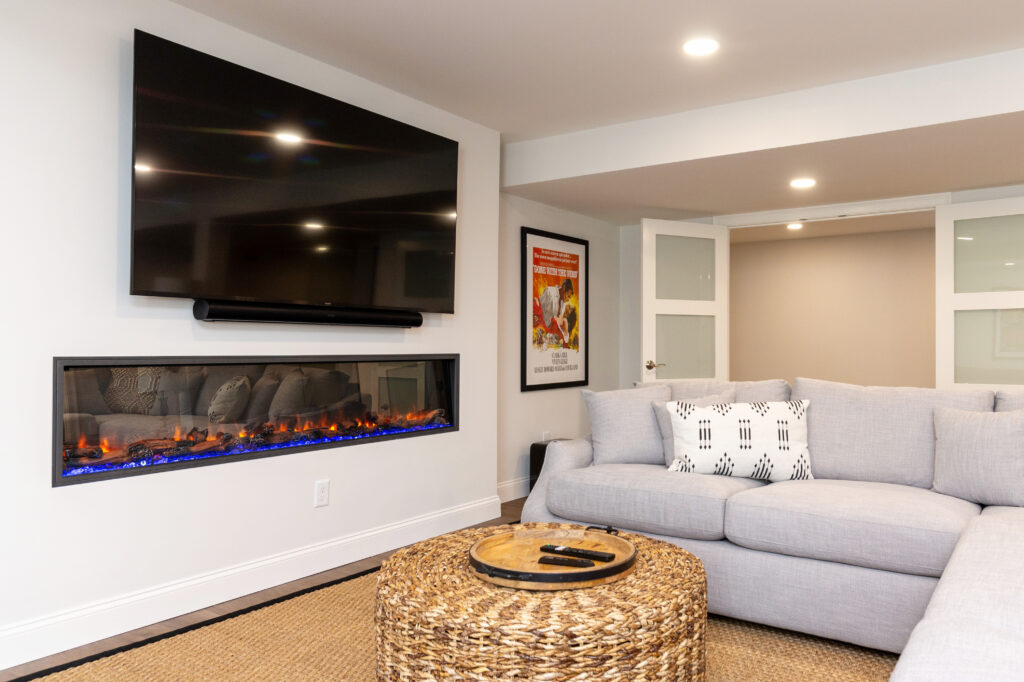 living room in custom home